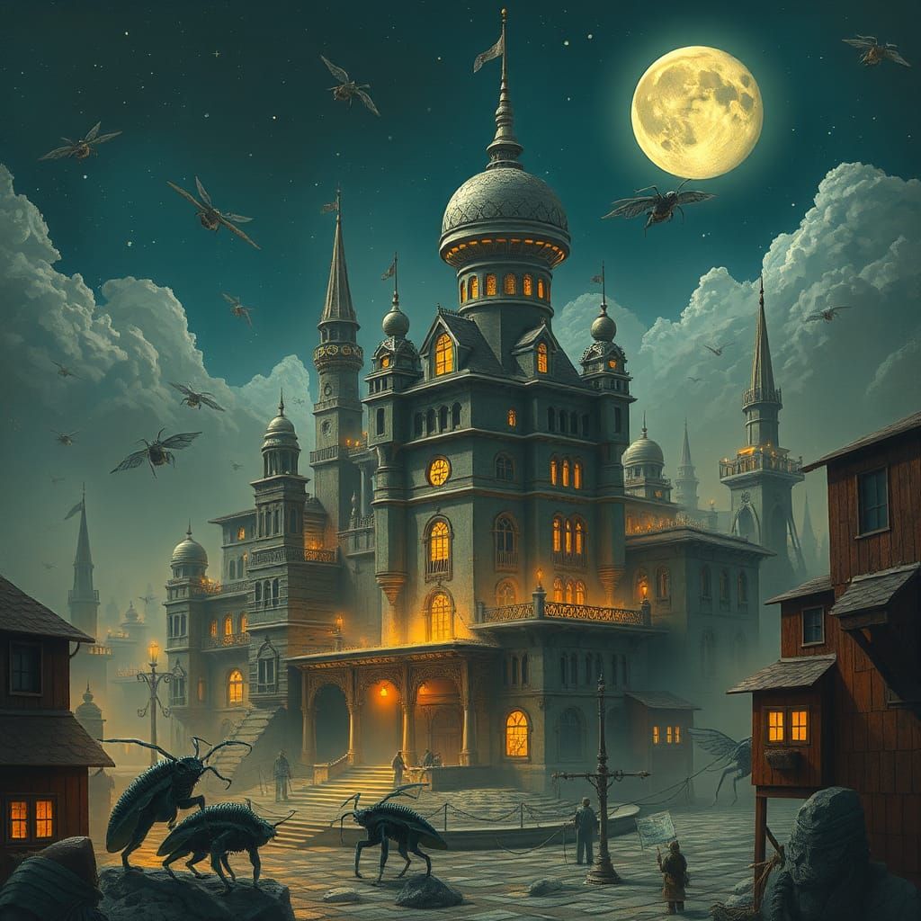 Magical Urban Moon City Invaded by Monsters