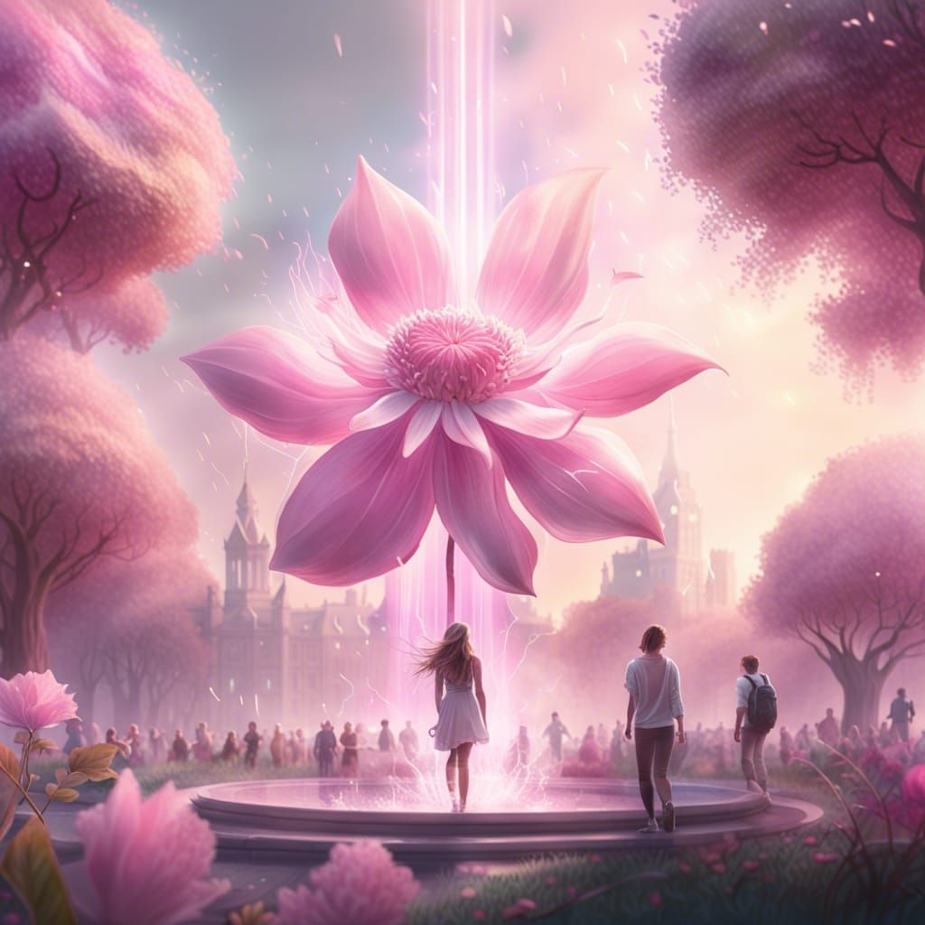 Giant magical flower