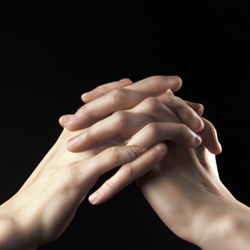 Hands Clasped Together: A Simple AI Creation
