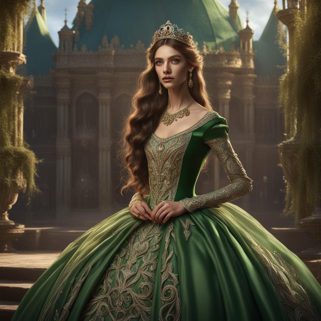 Woman in Ball Gown: Fantasy Concept Art