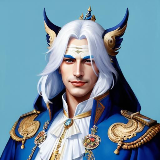 Extravagant Characters in Dreamscape, Oil Painting