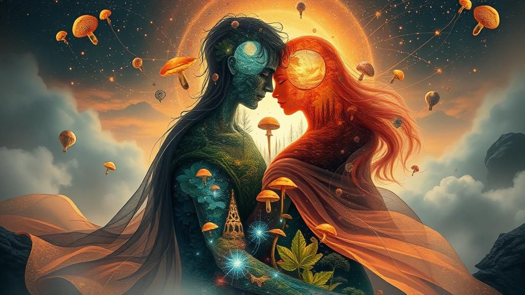 Ethereal Figures in Dreamlike Mindscape Concept Art