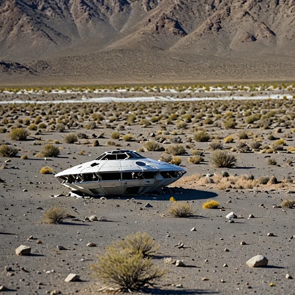 Crashed UFO in Area 51: Professional Photography