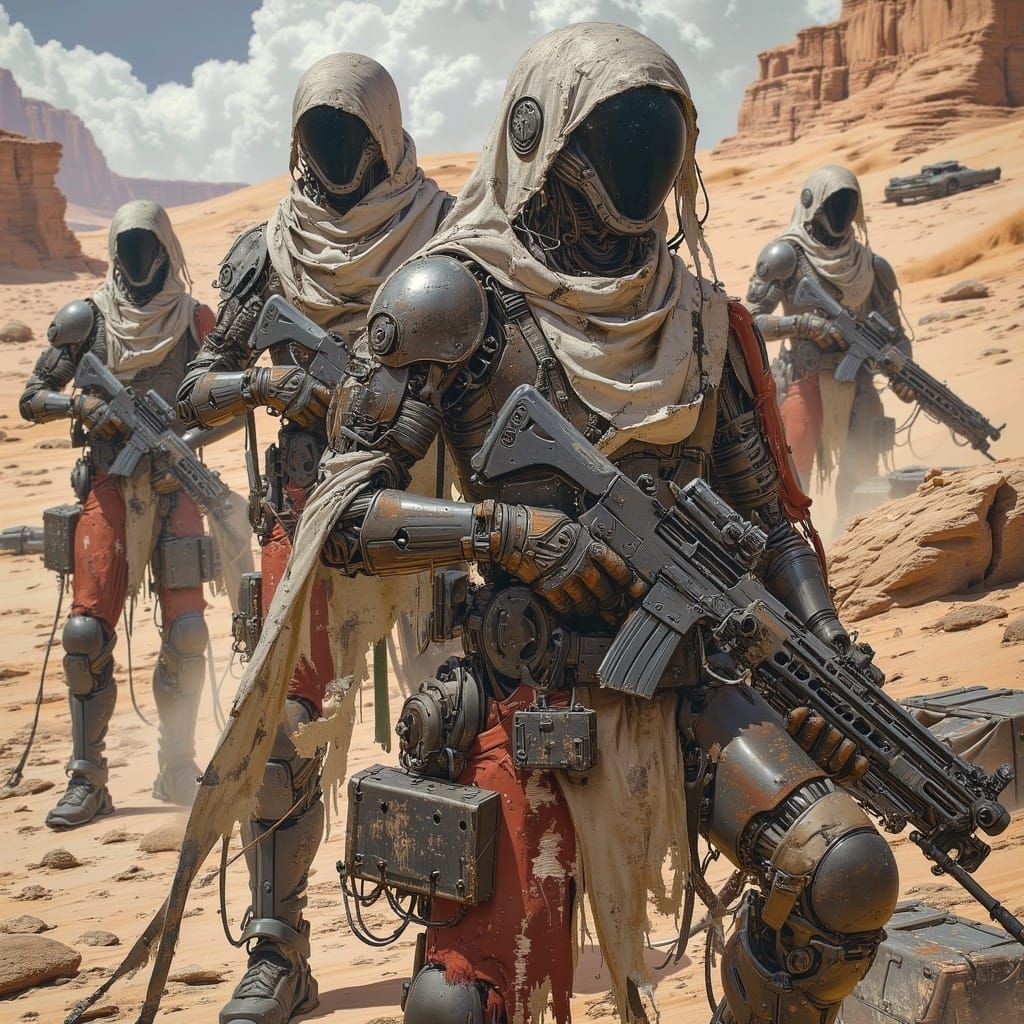 Cracked Screen Pip-Boy: Futuristic Scrap Warrior