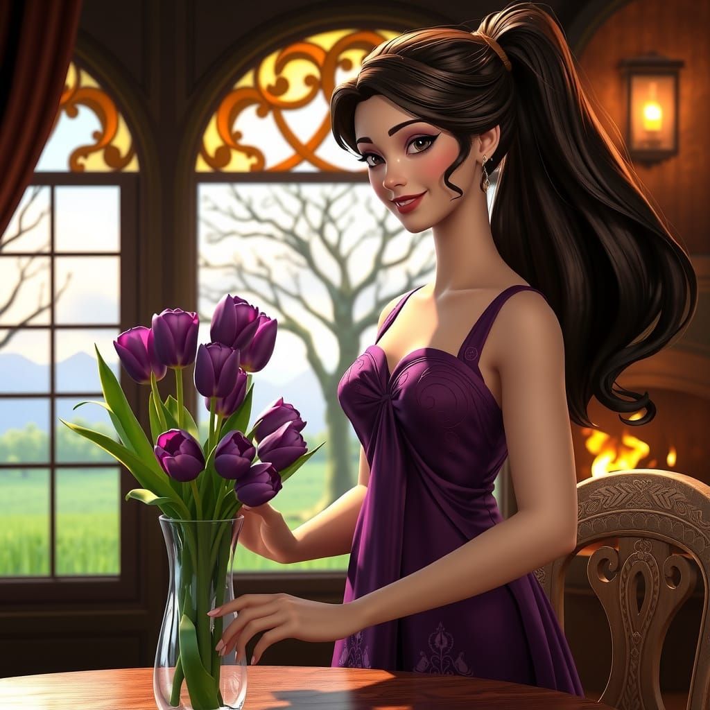 Meg in a Greek Goddess Springtime Portrait
