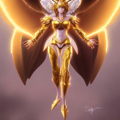 HerculesKabuterimon Ofanimon Fusion: Angelic Digimon Goddess