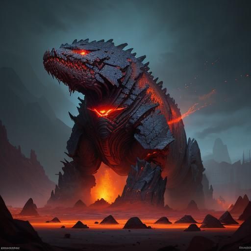 Ominous Red Sandcrawler Concept Art in 8k