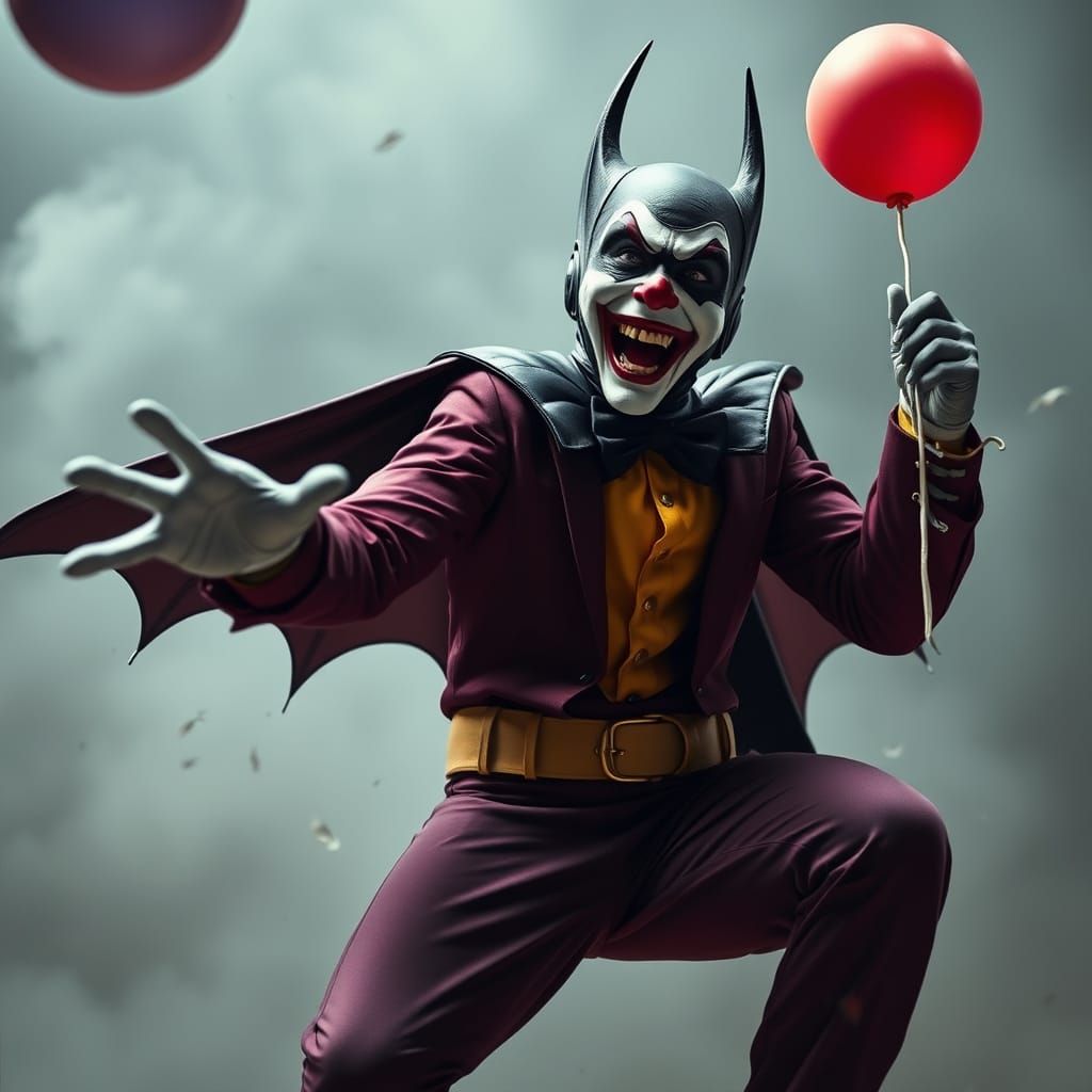 Batman as a High-Drama Clown in HDR