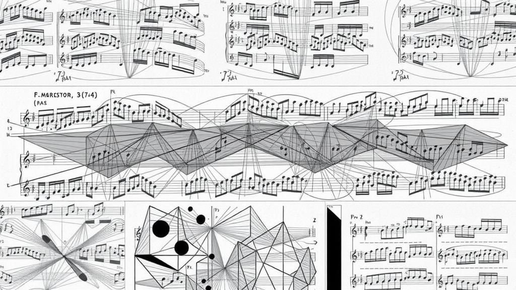 Detailed Graphic Score with Geometric Abstraction