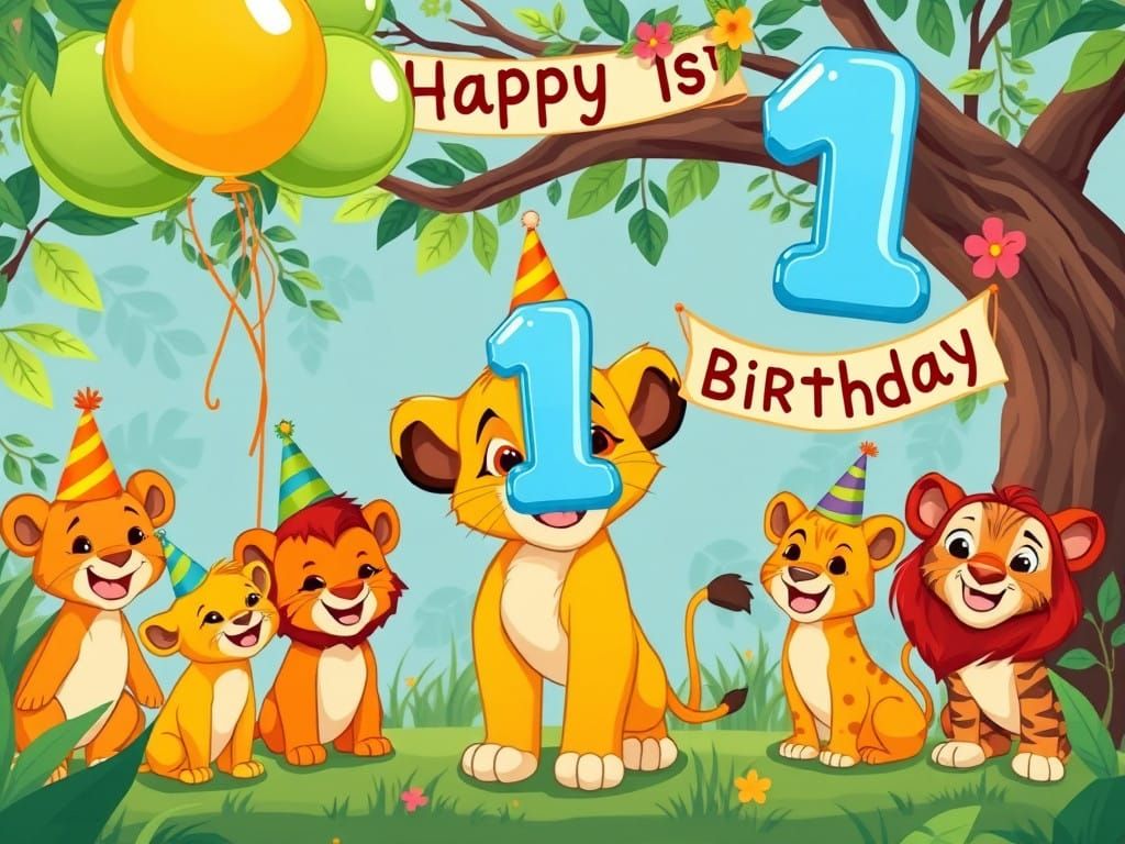 Little Lion King's Joyful Jungle Birthday Celebration