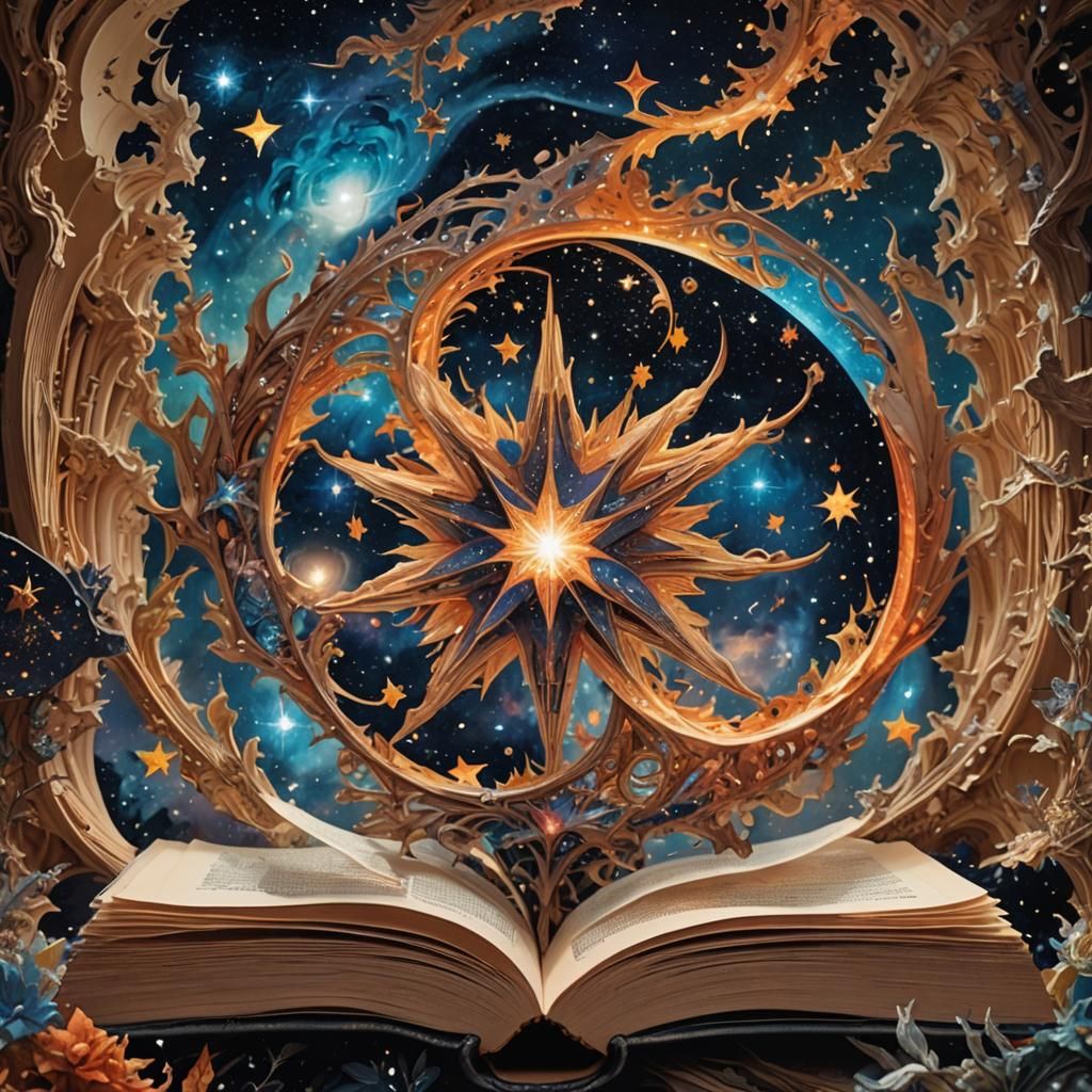 Fantasy Galaxy Emerges from Open Book