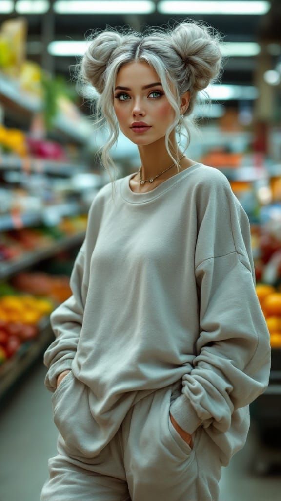 A Regal Woman Transcends Mundane Settings