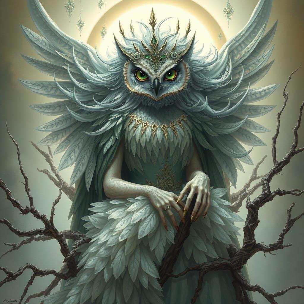 the ultimate  human female owl fairy queen