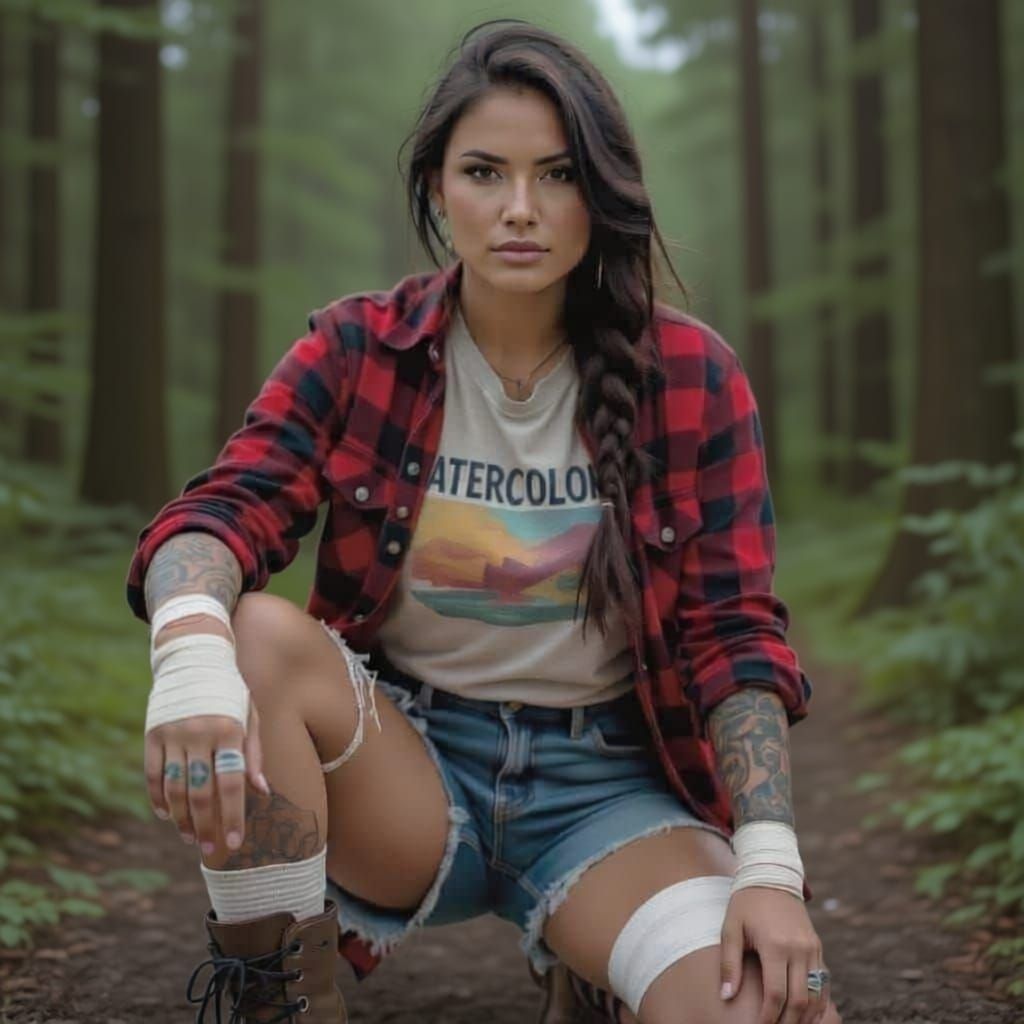 Native American Woman Healing in Sequoia National Park