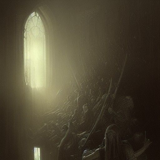 Horror Murder Scene in Gothic Style