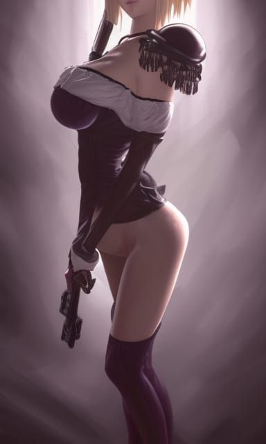 Victorian Egirl in Dark Fantasy Style