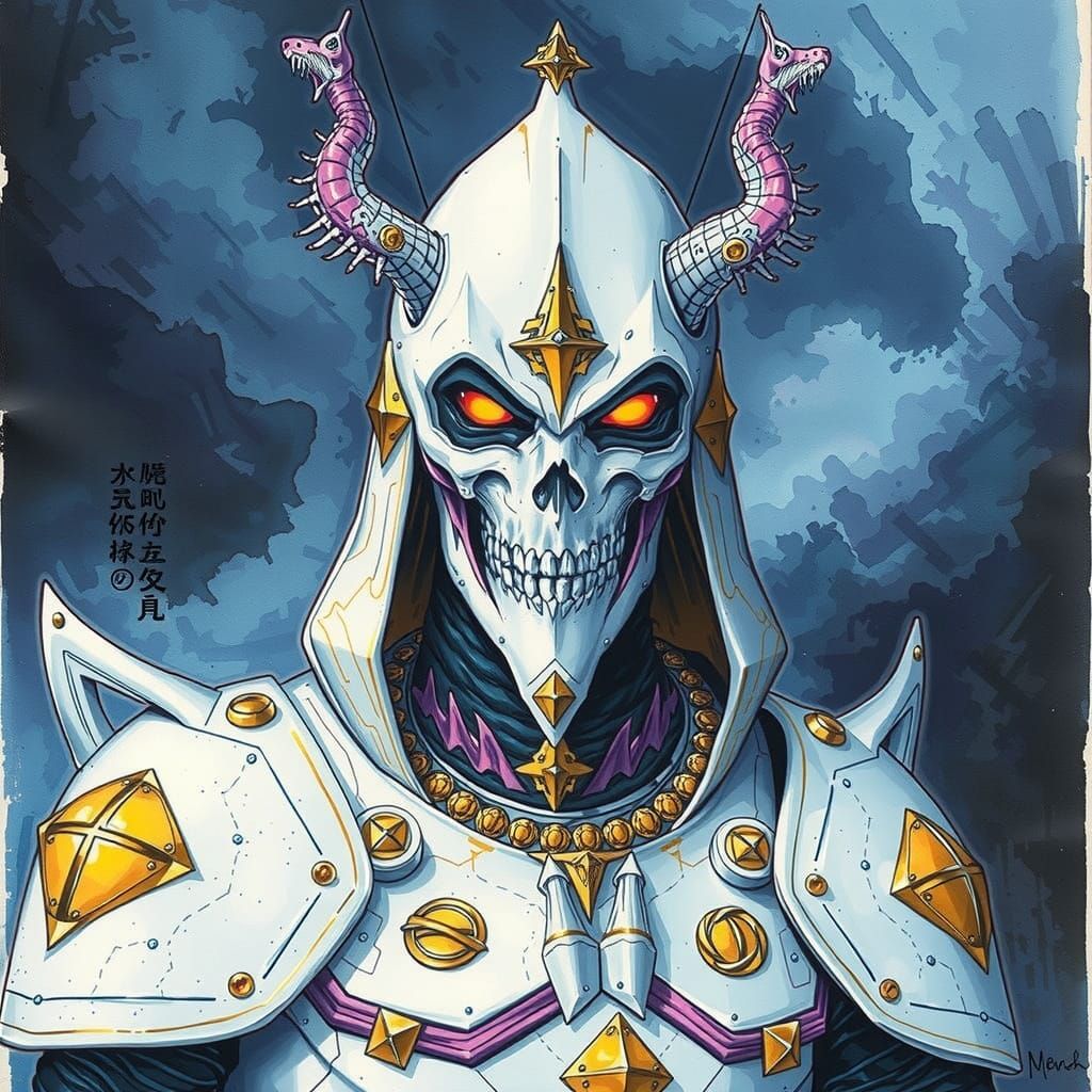 Occult Super Soldier in Watercolor Style