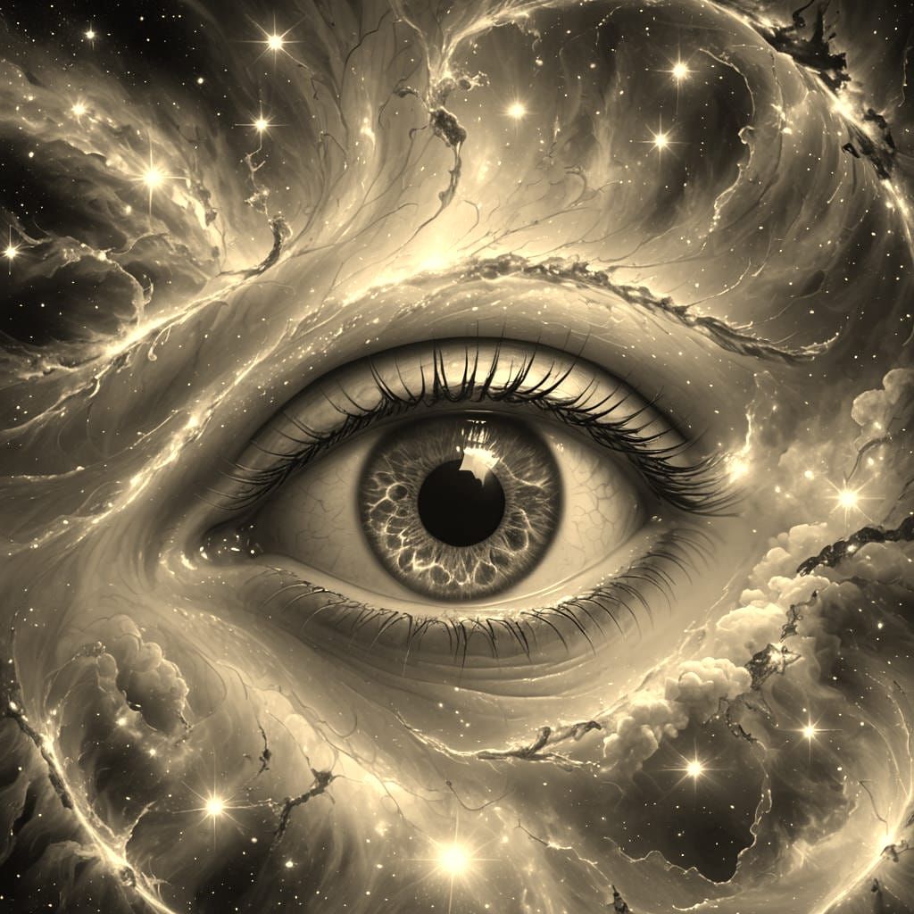 Galactic Eye Filled with Swirling Nebulas