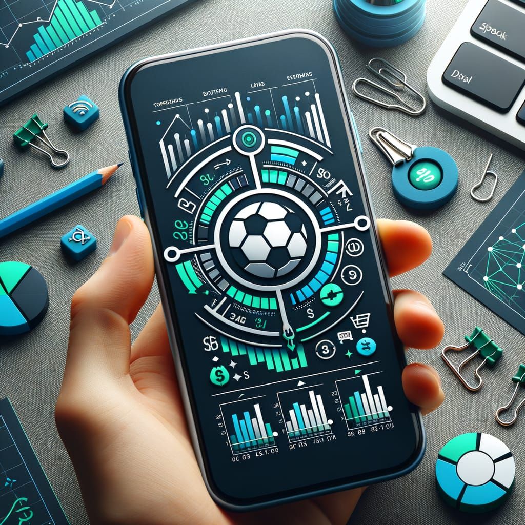 Sports Betting Moneyline Generator Logo in Blue and Green