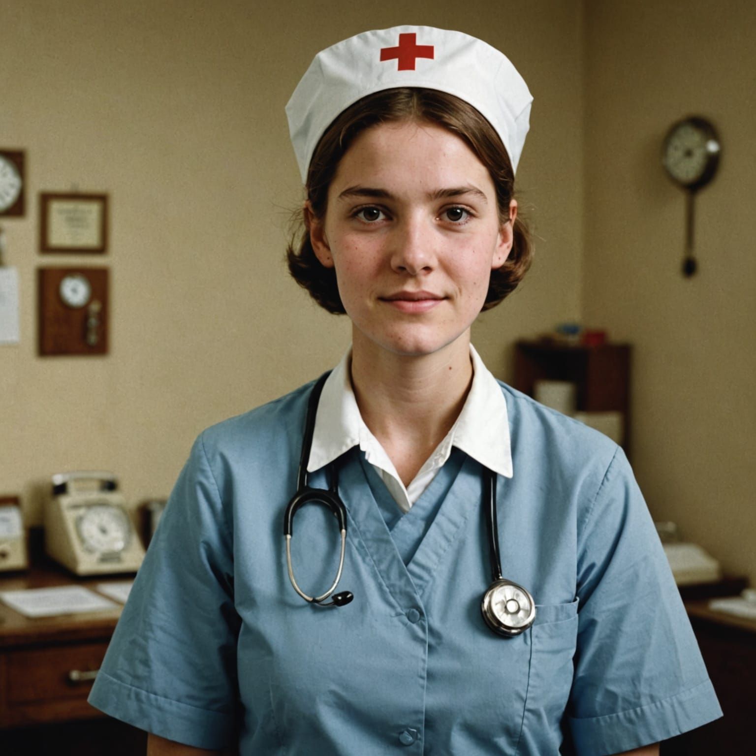 Vintage Teenage Nurse Portrayal