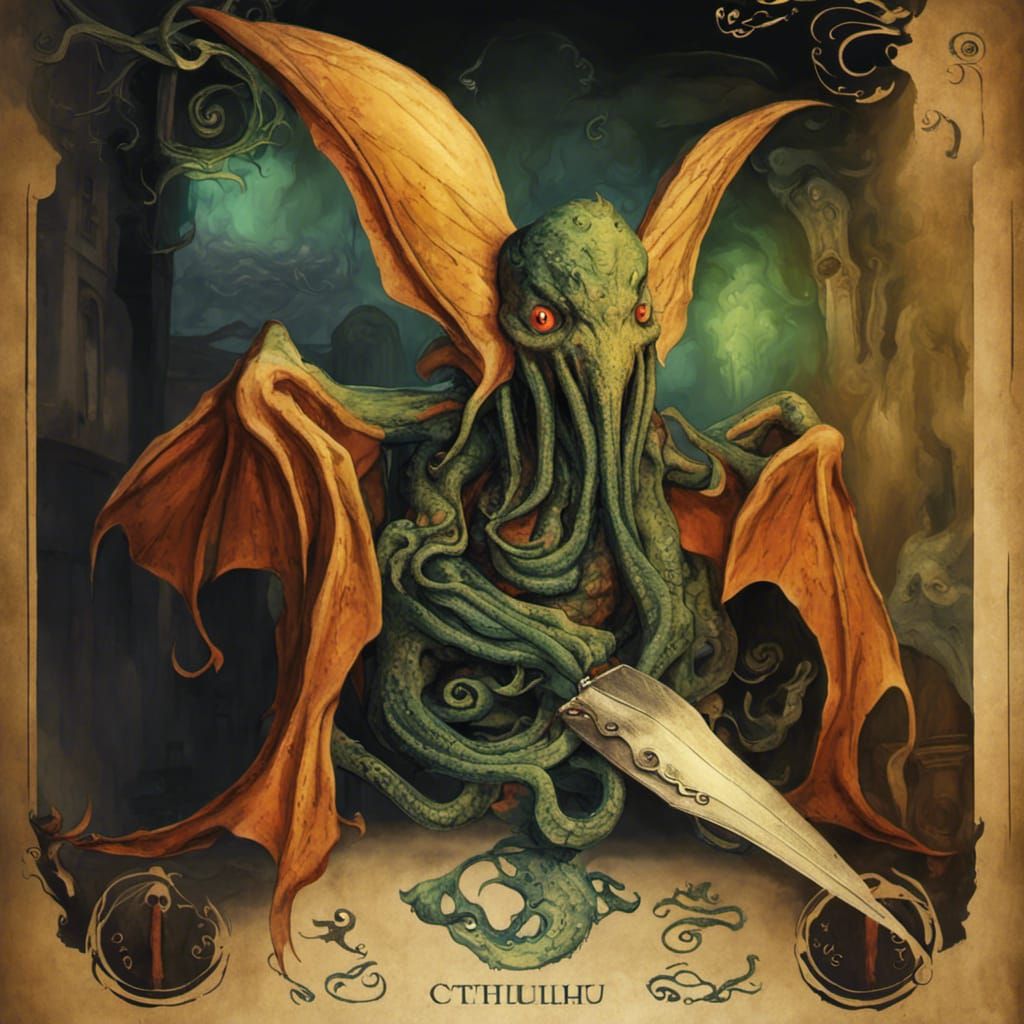 Cthulhu and Assorted Accessories: AI-Generated Art