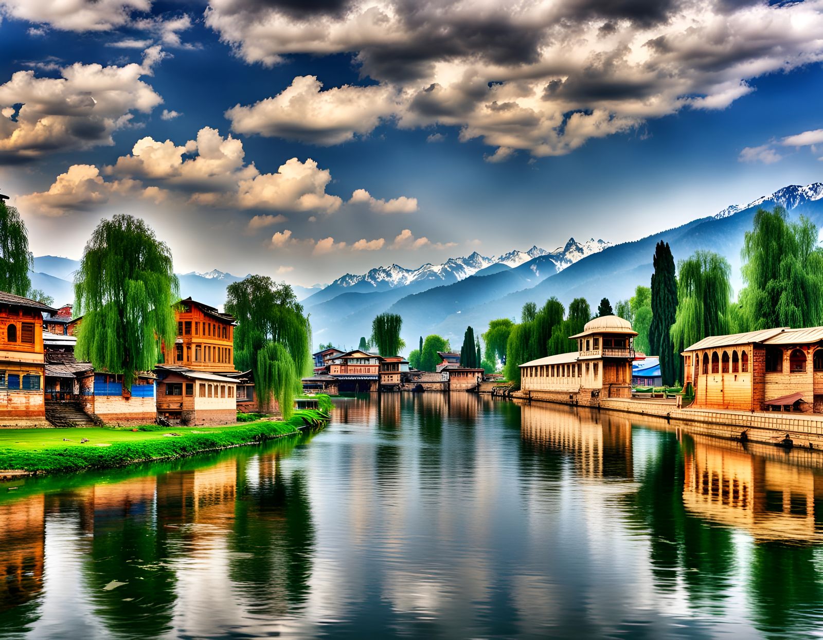 Srinagar Kashmir: A Vivid Landscape Picture