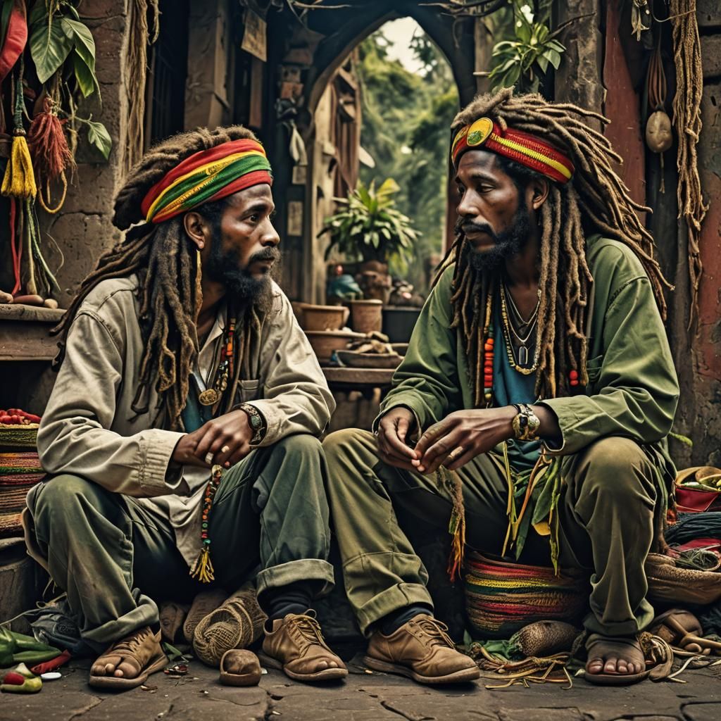 Hyperrealistic Rastafari Ital Love in HDR