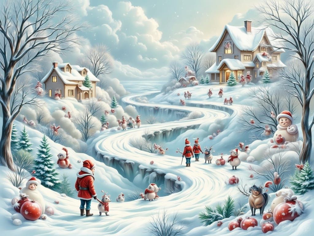Christmas Game Board: Winter Wonderland Path