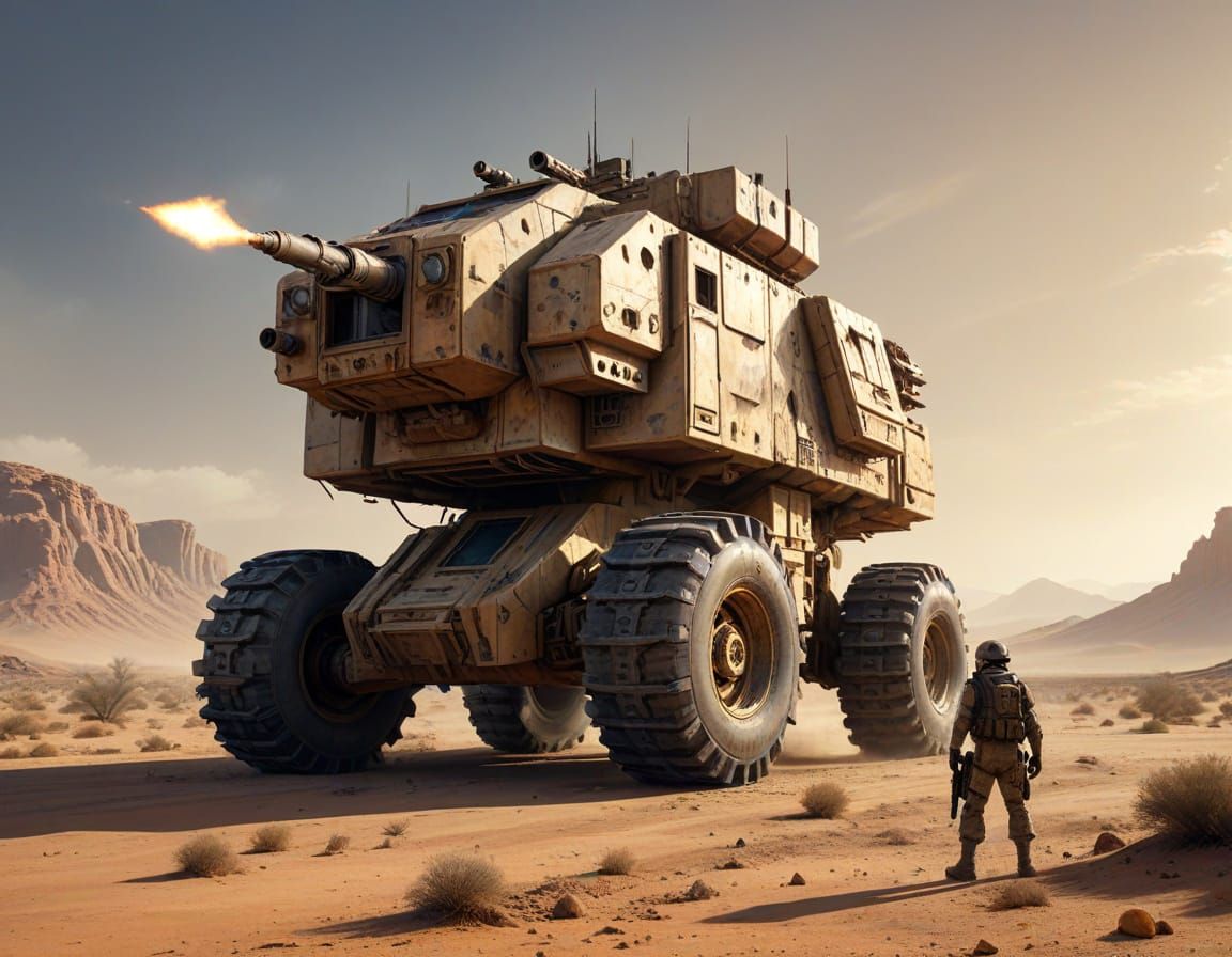 Cyberpunk Desert War Machine