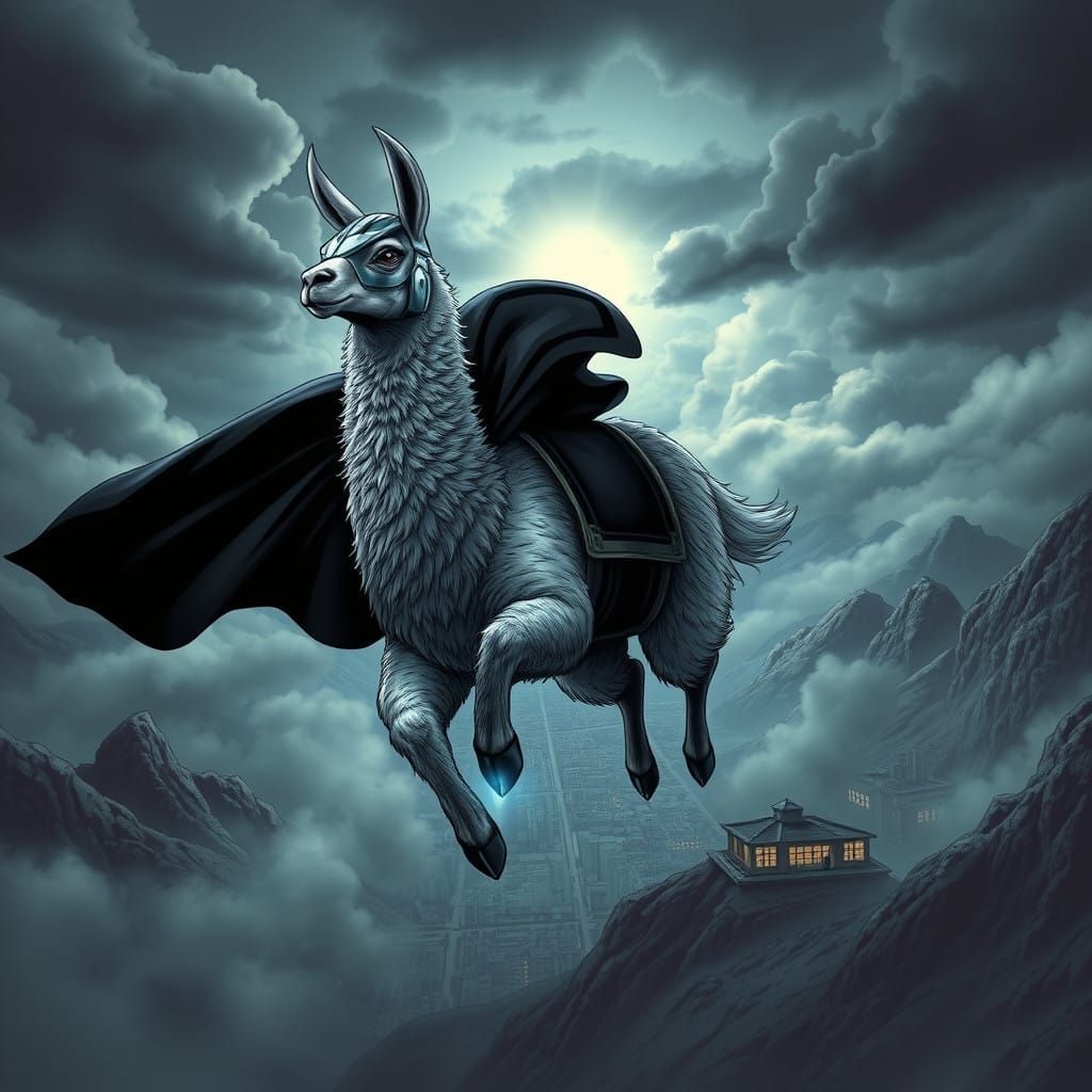 Llama Superhero Soars Over Andean Mega City in Gritty DC Com...