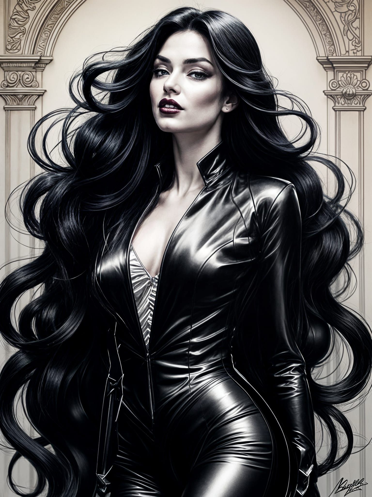 DC Comic Character Blackfire Exudes Dark Intensity