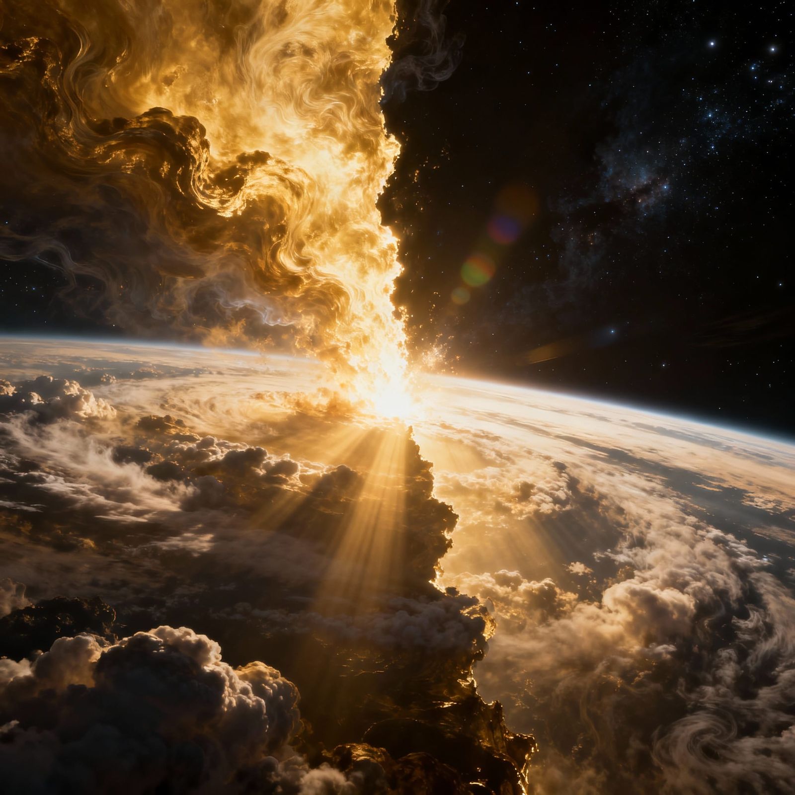 Divine Light Explodes Through Cosmic Void