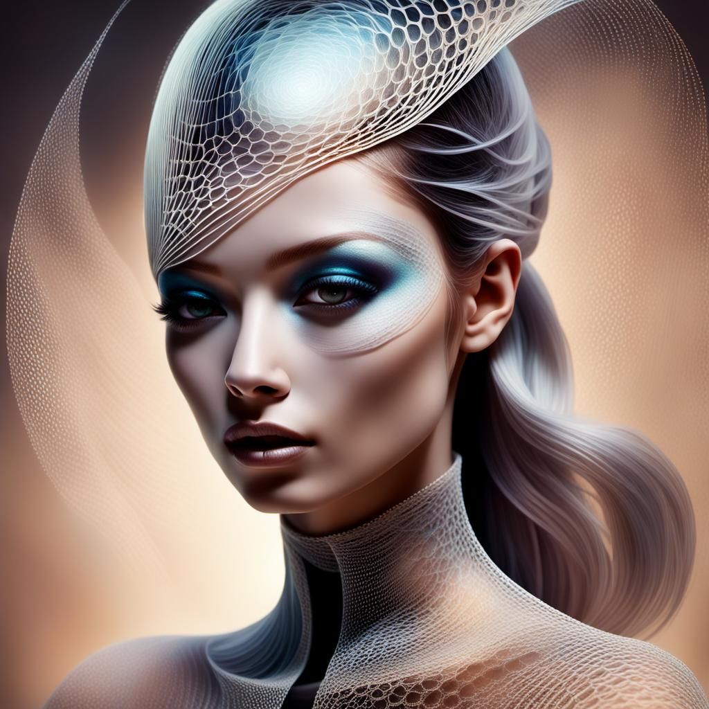 Futuristic Goddess Radiates Ethereal Glow in Hyper-Realistic...