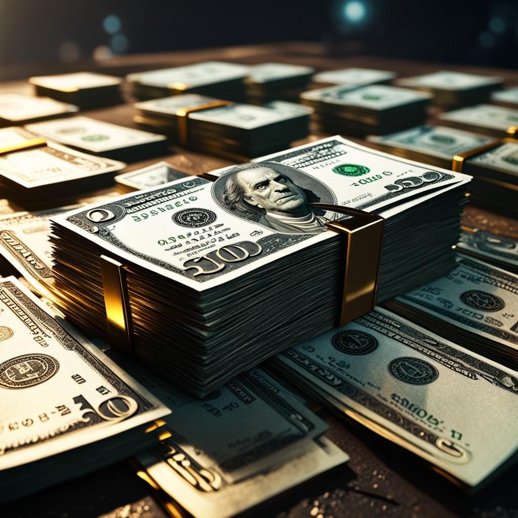 Money in 3D Game Cinematic Style