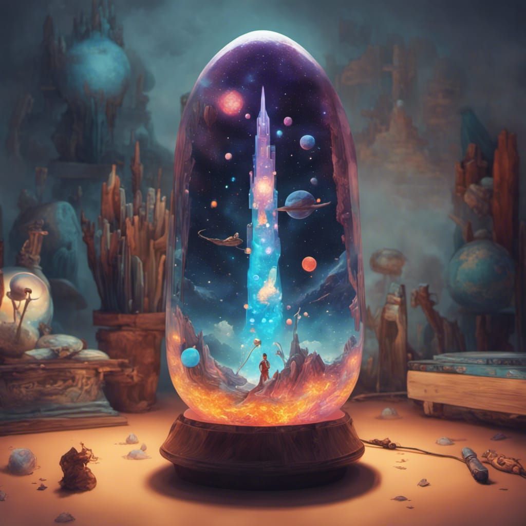 Galactic Stars in Retro Lava Lamp