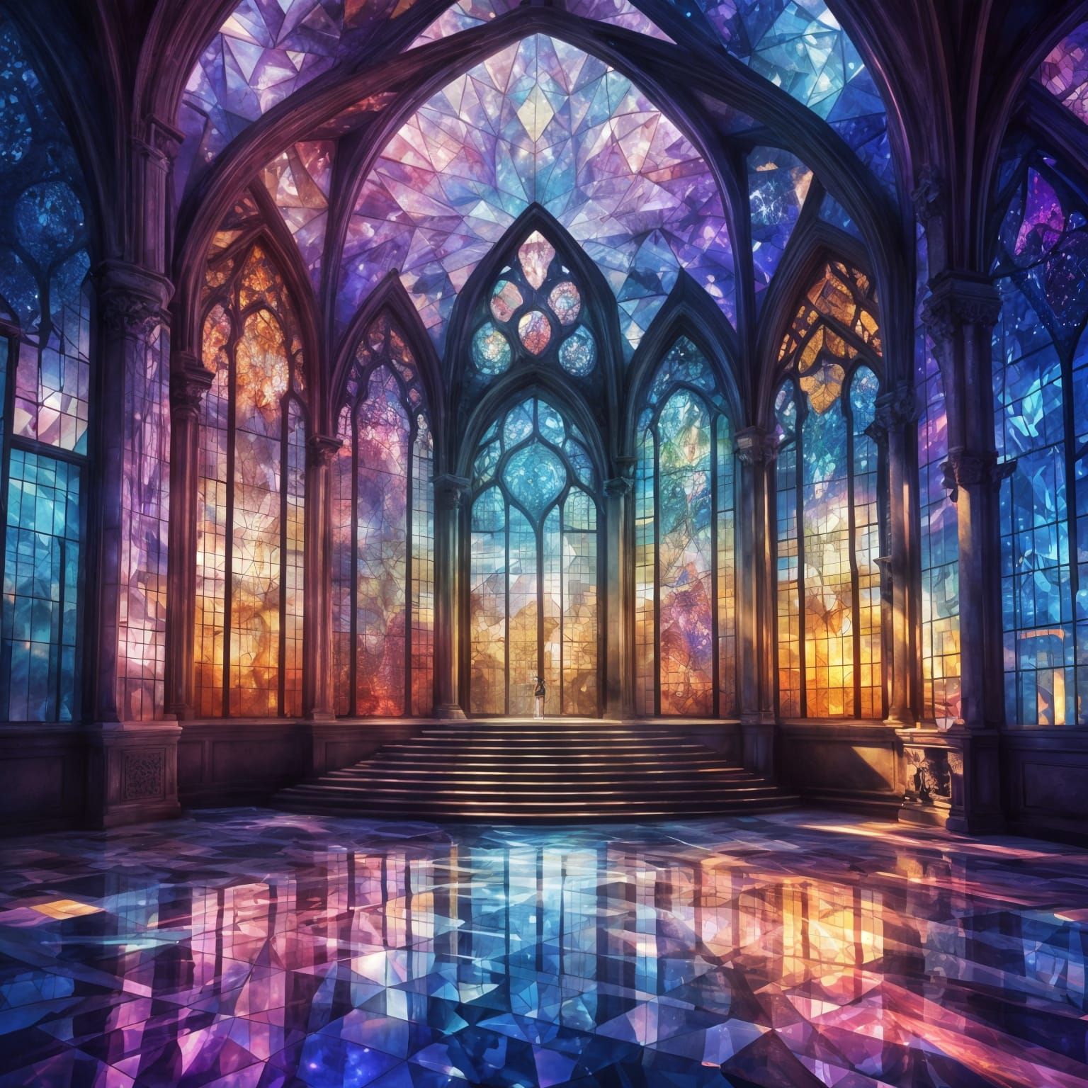 Sparkling Crystal Dance Floor in Fantasy Realm