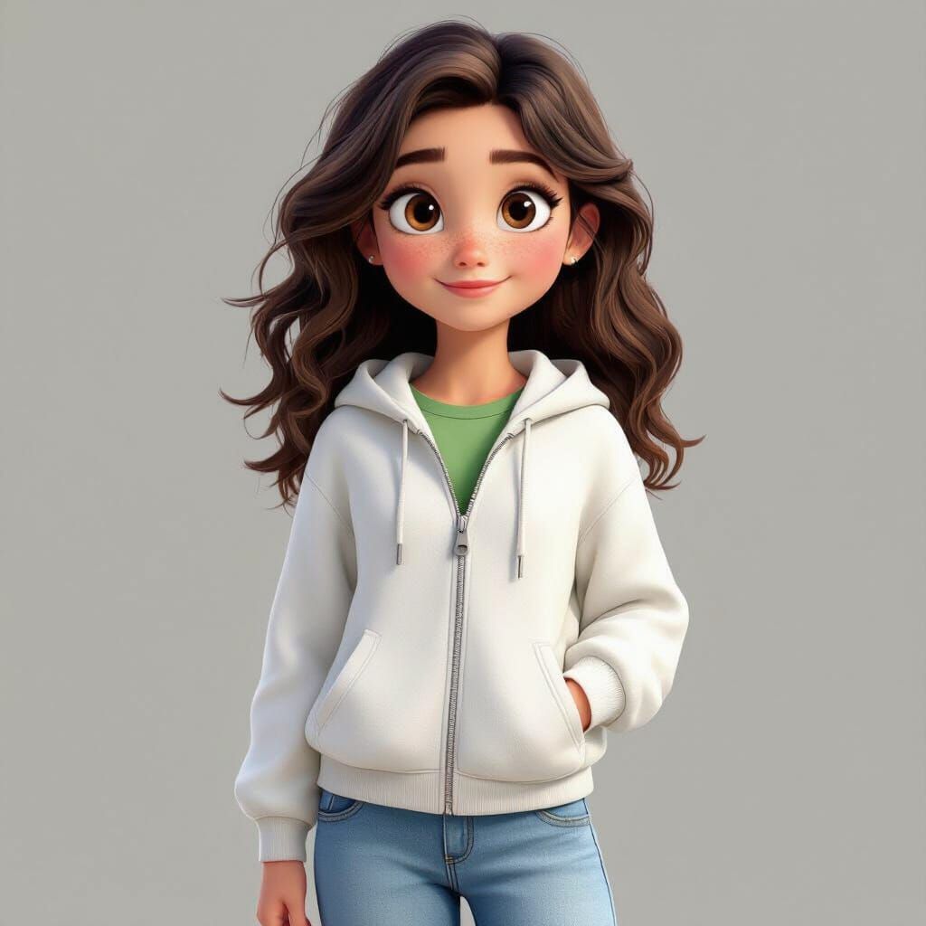 Rosie: A Pixar-Style 3D Portrait of a Young Girl