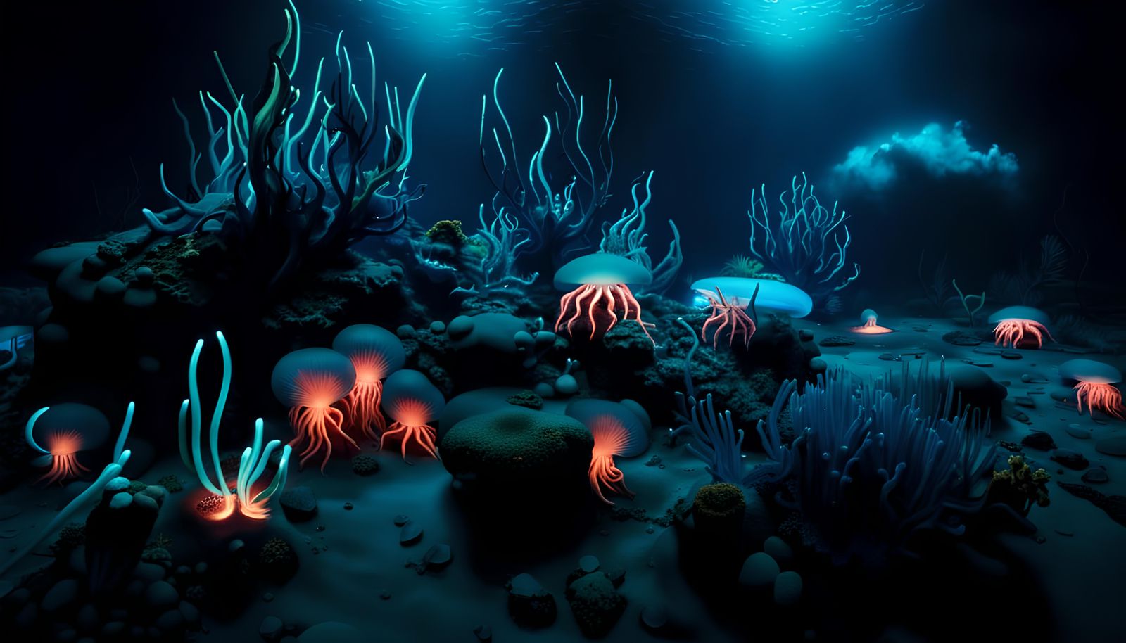 Bioluminescent Life Thrives Near Hydrothermal Vents