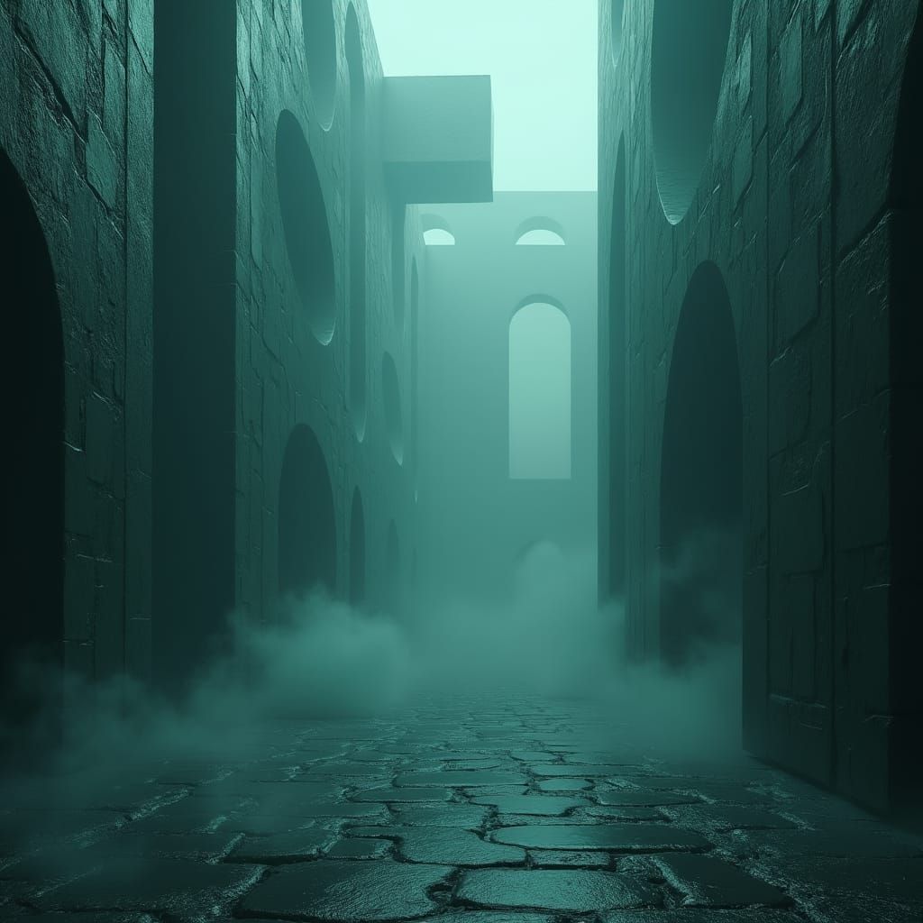 Cthulhu Dreamscape in a Spooky City