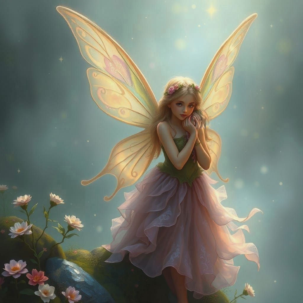 Little fairy hiding her secret