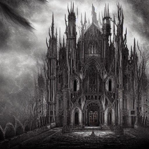Gothic Nightmare: A Hyperdetailed Digital Painting