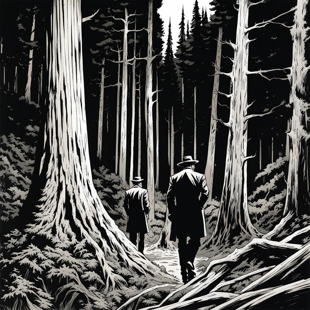 Eldritch Forest in Comic Book Style