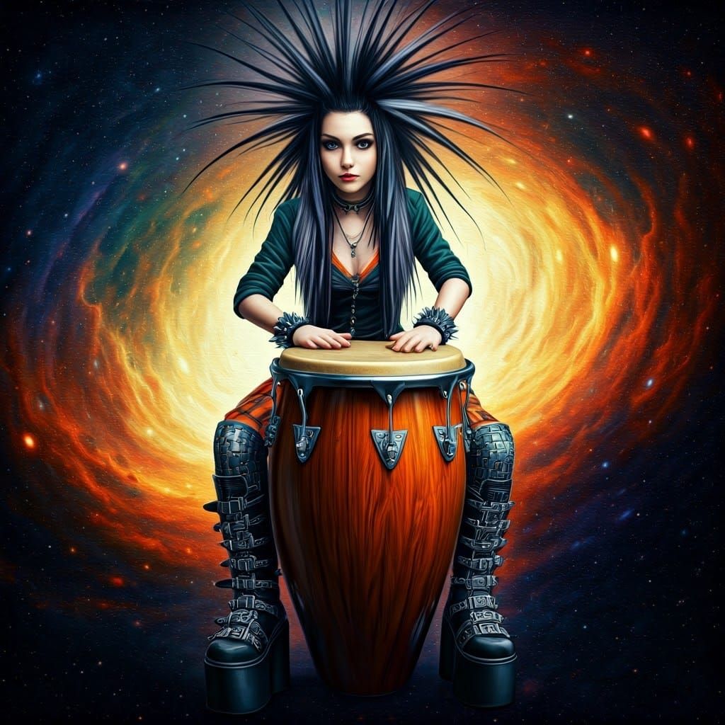 Punk Girl in Cosmic Wonderland