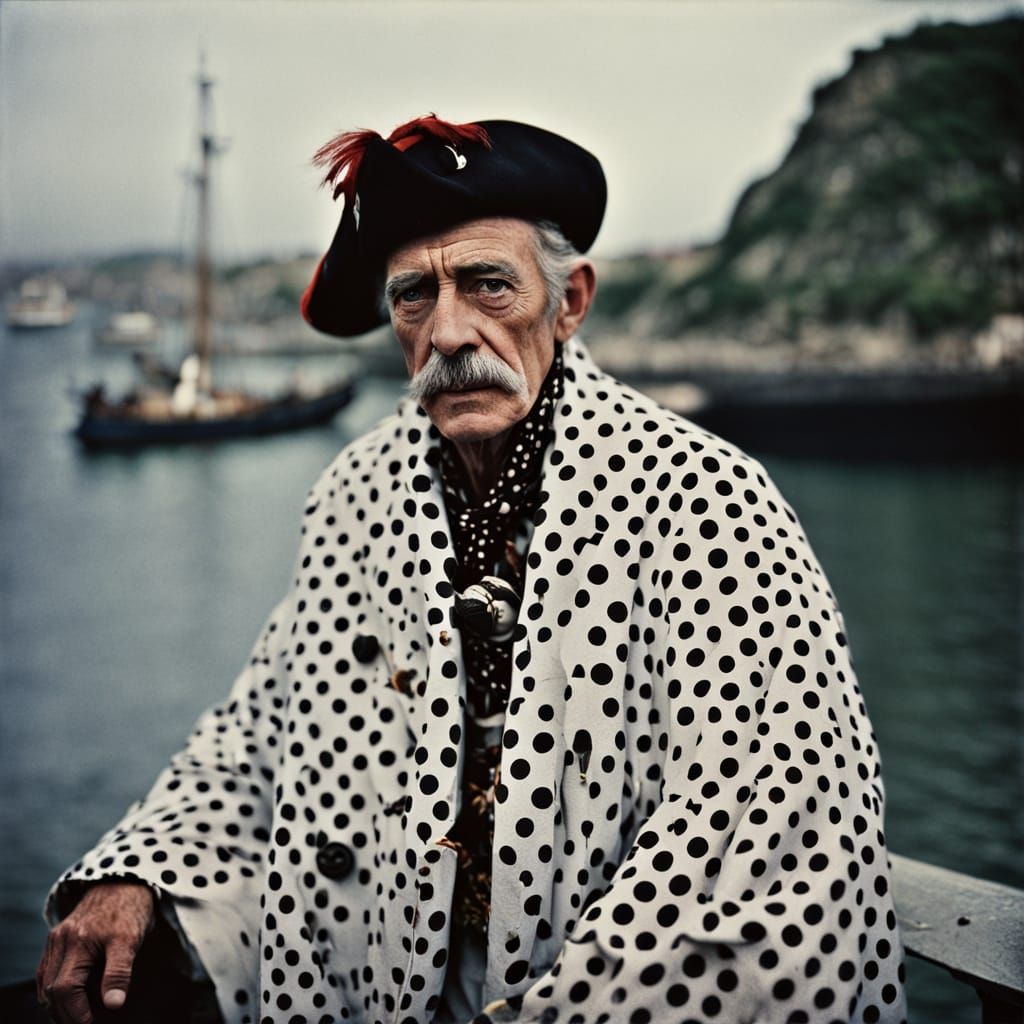 Pirate Captain in Polka Dot Cloak: Professional Photography