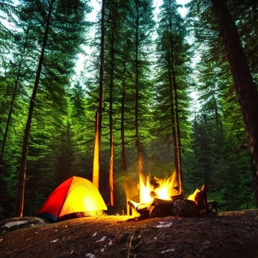 Camping in the forest