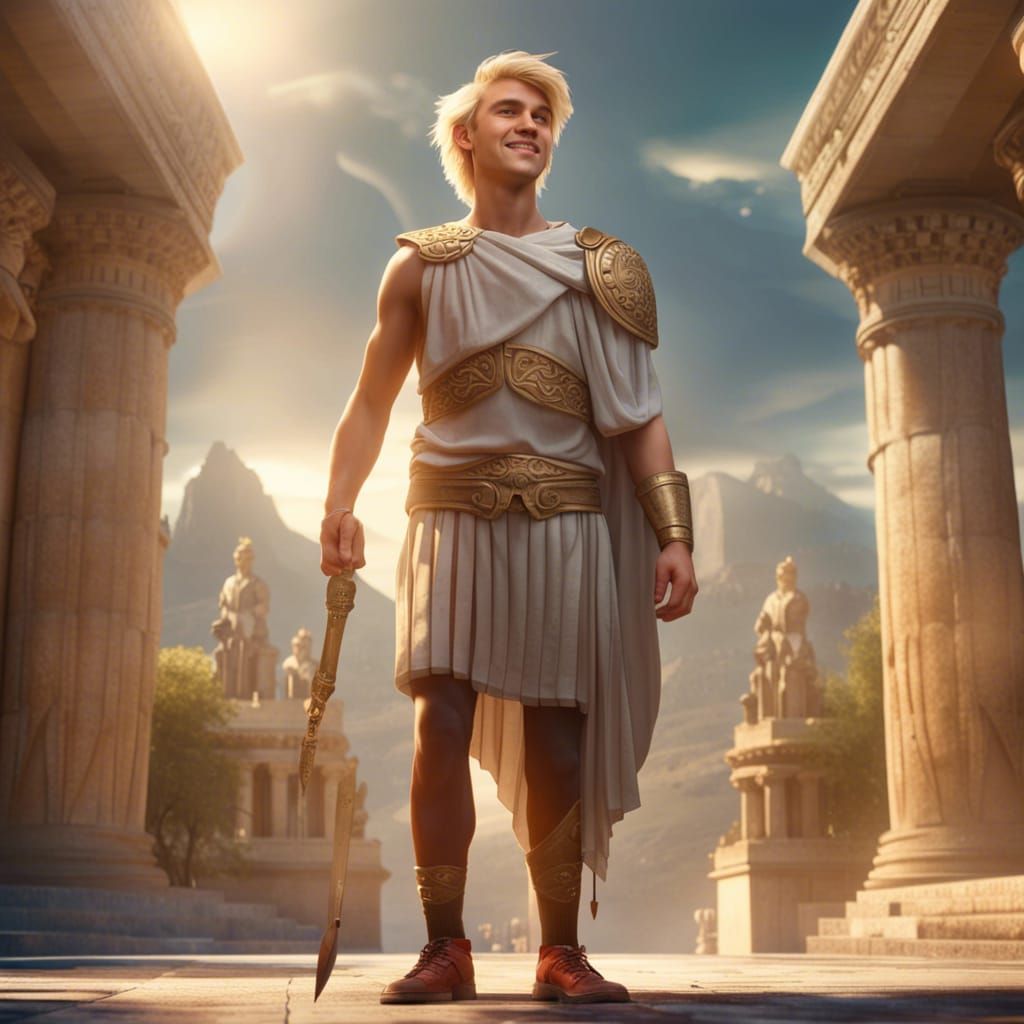 Apollo's Son: A Hyperdetailed Dark Fantasy Portrait