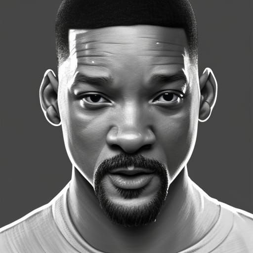 Will Smith Portrait in Hyperdetailed Concept Art