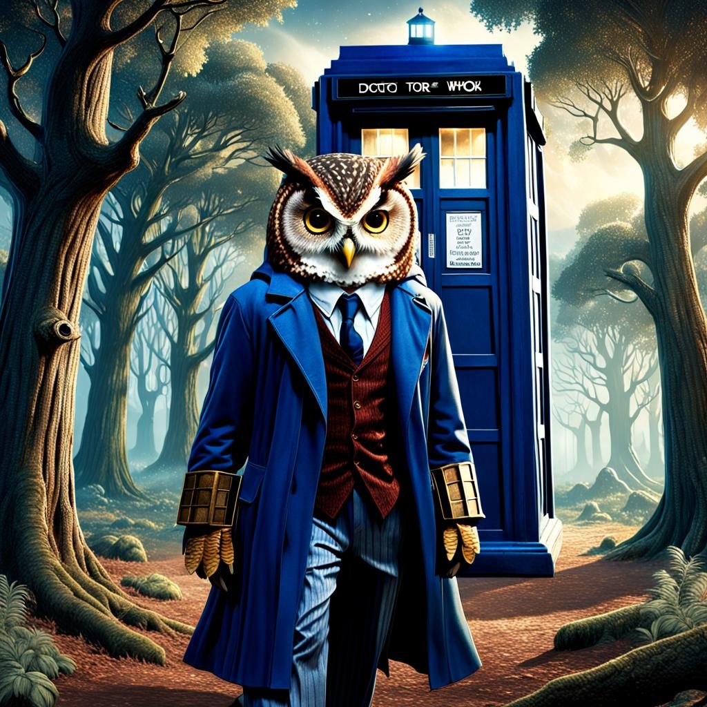 Doctor Who Owl: Detailed Matte Painting