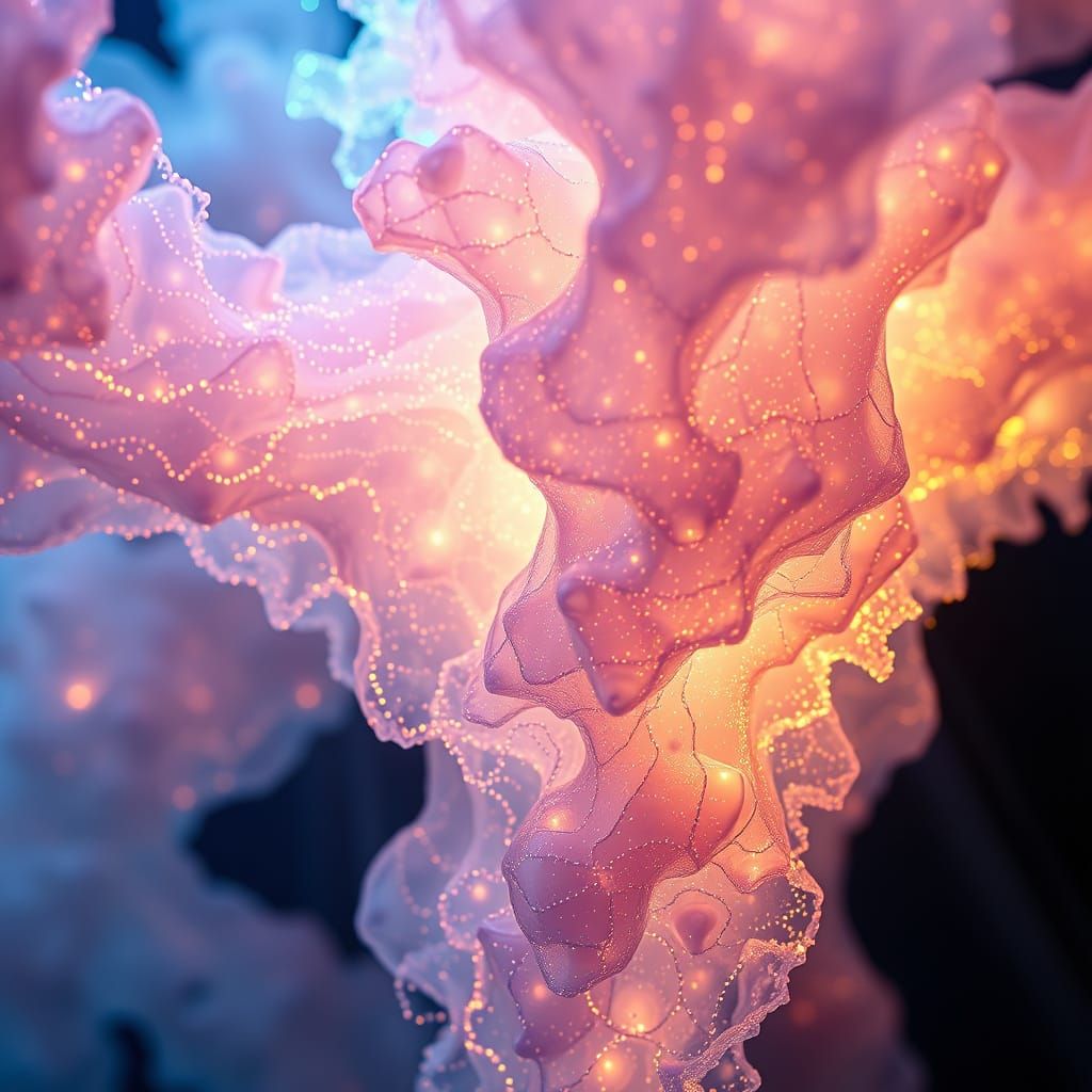 Bio-Data Organism as Bioluminescent Light Sculpture