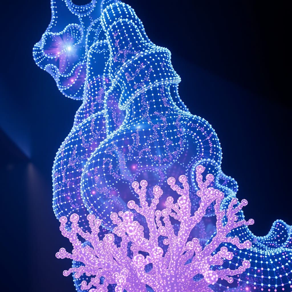 Generative Bio-Data Organism in Refik Anadol Style